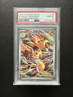 PSA 10 Ethan's Typhlosion 190/182 Destined Rivals Pokemon TCG English - Image 1