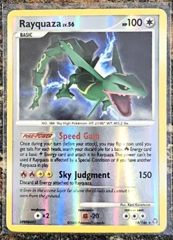 Pokemon 2008 Legends Awakened Rayquaza Rev Holo 14 NM or Better - Image 1