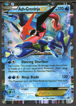 Ash-Greninja EX #XY133 Pokemon Promo - Scratches on holo and damaged corners - Image 1