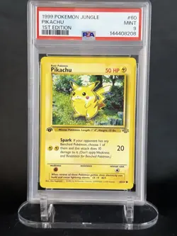 Pokemon 1st Edition Jungle Pikachu 60/64 PSA 9 MINT FRESH GRADE - Image 1