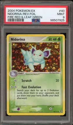 Pokemon Nidorina EX Fire Red & Leaf Green Reverse Holo #40 PSA 9 Mint - Image 1