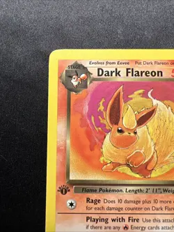 Dark Flareon 35/82 Pokemon 2000 Team Rocket 1st Edition - LP - Image 2