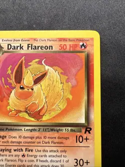 Dark Flareon 35/82 Pokemon 2000 Team Rocket 1st Edition - LP - Image 3