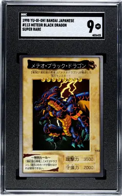SGC 9 Mint 1998 Yu-Gi-Oh Bandai Japan #113 Meteor Black Dragon ~ PSA 9 US - Image 1