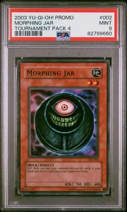 YUGIOH TOURNAMENT PACK TP4-002 MORPHING JAR SUPER RARE PSA 9 MINT - Image 1