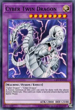 Yugioh! LP Cyber Twin Dragon - LCGX-EN180 - Secret Rare - Unlimited Edition Ligh - Image 1