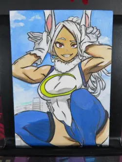 Mirko Rumi Hand Drawn 1/1 Sketch Art Card Studio My Hero Academia Blacklight MHA - Image 2