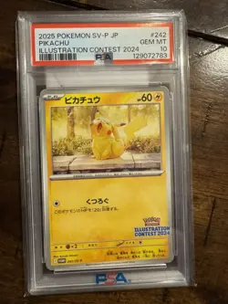 PSA 10 Pikachu 242/SV-P Pokemon Illustration Contest 2024 Promo Card Japanese - Image 1