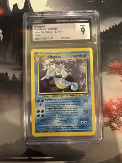 Pokemon TCG Kingdra Neo Genesis Unlimited Holo Rare Card #08/111 English - Image 1