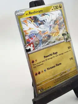 N's Reshiram Holo Pokemon Prize Pack Series 8 Promo Pokemon Card NM/LP Stamp - Image 2