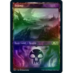 FOIL SWAMP (SHOWCASE) (311) X4 Core Set 2021 M21 Magic MTG MINT CARD - Image 1