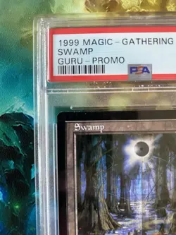 Magic: The Gathering Swamp Guru Promo 1999 PSA 6 - Image 3