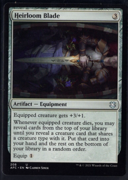 Heirloom Blade 208 Uncommon Non Foil AFC Forgotten Realms Magic TCG NM - Image 1