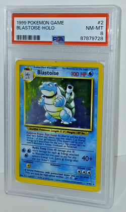 1999 Pokemon Jungle / Shadowl, # 2 Blastoise - Holo PSA 8 - Image 1