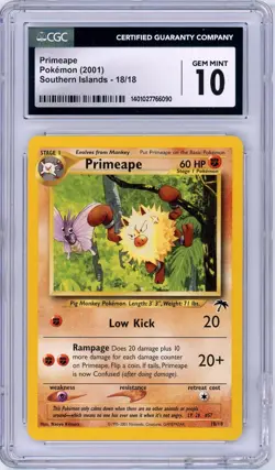 Pokemon Primeape #18 Southern Islands CGC 10 Gem Mint - Image 1