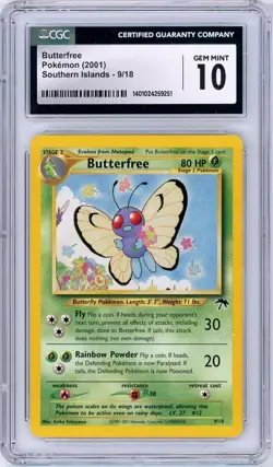 Pokemon Butterfree #9 Southern Islands CGC 10 Gem Mint - Image 1