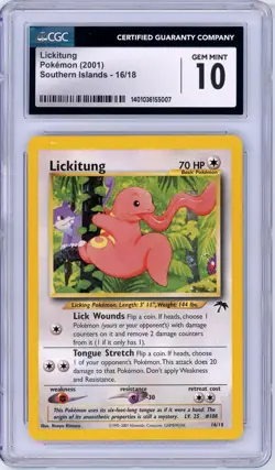 Pokemon Lickitung #16 Southern Islands CGC 10 Gem Mint - Image 1