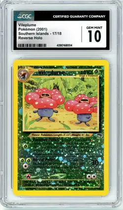 Pokemon Vileplume #17 Southern Islands Holo CGC 10 Gem Mint - Image 1