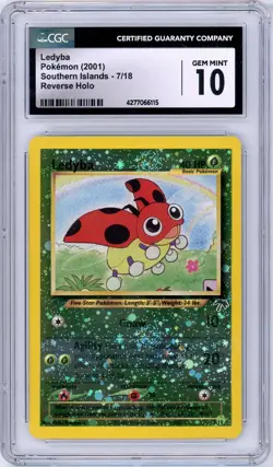 Pokemon Ledyba #7 Southern Islands Holo CGC 10 Gem Mint - Image 1