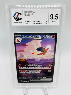 CCc 9,5 Carte Pokemon Dracaufeu 151 EX Alternative 199/165 - Image 2