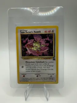 2000 Pokemon Promo Team Rocket’s Meowth #18 WOTC Black Star Promo - Image 1