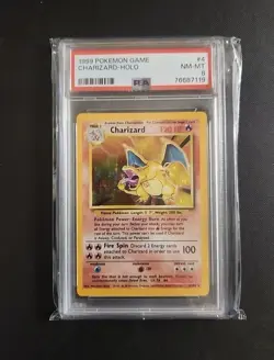 Pokemon TCG 1999 Base Set Charizard Holo Rare PSA 8 #4/102 English - Image 1