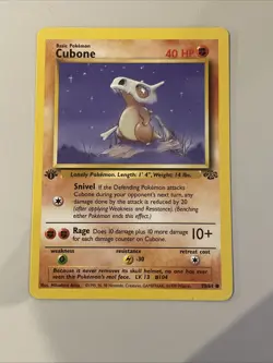 Cubone 50/64 Jungle 1st Edition Pokemon TCG LP - Image 1