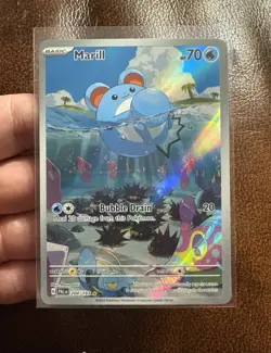 Pokemon TCG Marill 204/193 SV02: Paldea Evolved Illustration Rare Near Mint - Image 3