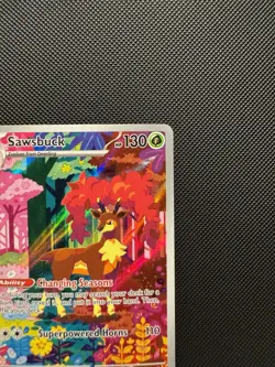 Pokemon TCG Sawsbuck 166/162 Sv05: Temporal Forces Illustration Rare Near Mint - Image 5