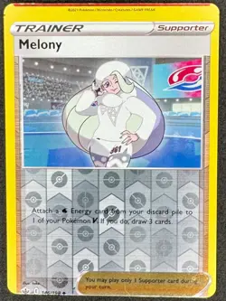 Melony [Reverse Holo] ERROR MISCUT 146/198 Sword & Shield Chilling Reign NM - Image 1