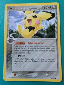 2006 Common Pokemon EX Holon Phantoms Pichu (Delta Species) Regular 76/110 MP - Image 1