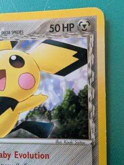 2006 Common Pokemon EX Holon Phantoms Pichu (Delta Species) Regular 76/110 MP - Image 3