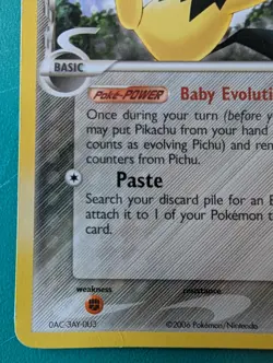 2006 Common Pokemon EX Holon Phantoms Pichu (Delta Species) Regular 76/110 MP - Image 5