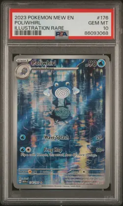 2023 POKEMON MEW EN-151 ILLUSTRATION RARE #176 POLIWHIRL PSA 10 - Image 1