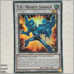 T.G. Mighty Striker - AGOV-EN034 - Super Rare 1st Edition Yugioh - Image 1