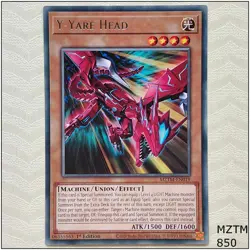 Y-Yare Head - MZTM-EN019 - Rare 1st Edition Yugioh - Image 1