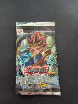 1 Pack YuGiOh Metal Raiders Unlimited Square Logo Sealed Unweighted - Image 1