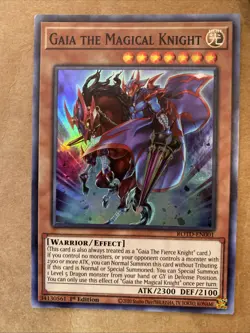 Yugioh Card TCG Gaia the Magical Knight ROTD-EN001 Super Rare 1st Edition NM - Image 1