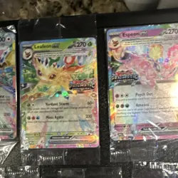 Pokemon TCG Prismatic Evolutions Eevee GX, Leafeon GX & More Holo Lot 10 Cards - Image 3