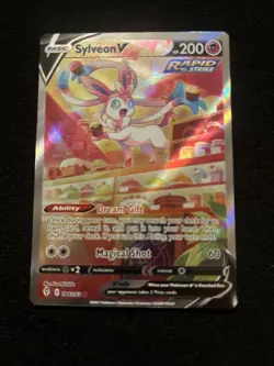 Pokemon Sylveon v TCG Evolving Skies Holo Ultra Rare Alternate Art Card 184/203 - Image 2