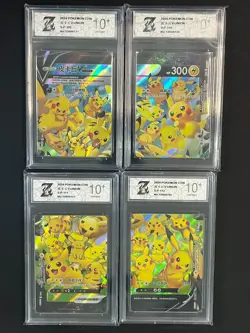 Pokemon 4pcs chinese cards Pikachu V-union Promo 109 - 112/S-P Grade10 - Image 1