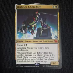 Magic MTG TMNT Dark Leo & Shredder 142 Mythic Teenage Mutant Ninja Turtles (M) - Image 1