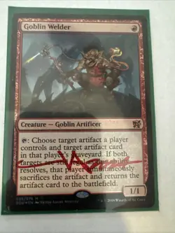 Goblin Welder Duel Decks: Elves vs. Inventors Foil Autographed Signed - Image 1