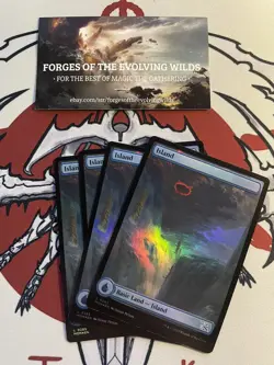 Island 285 Foil x4 4x 4 - MOM - March of the Machine Full Art - Image 1