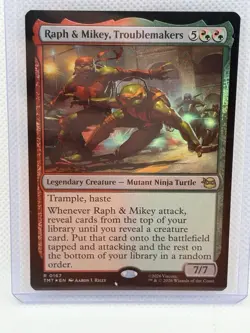 Raph & Mikey, Troublemakers Teenage Mutant Ninja Turtles Foil 0167 - Image 1