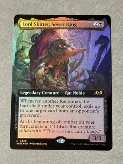 Lord Skitter, Sewer King (Extended Art) R Wilds of Eldraine 339 NM (Foil) - Image 1