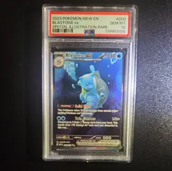 Pokemon TCG Blastoise EX Sir 200/165 Scarlet & Violet 151 PSA 10 - Image 1