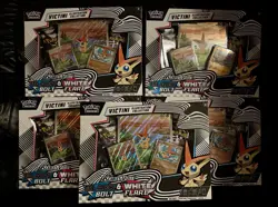 Pokemon Black Bolt White Flare Victini Illustration Collection LOT of 5 Boxes - Image 1