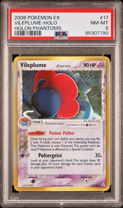 Pokemon PSA 8 Vileplume Delta Species #17 Holo Ex Holon Phantoms 2006 English - Image 2