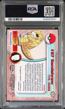 2000 TOPPS CHROME POKEMON T.V. #27 SANDSHREW PSA 10 - Image 2